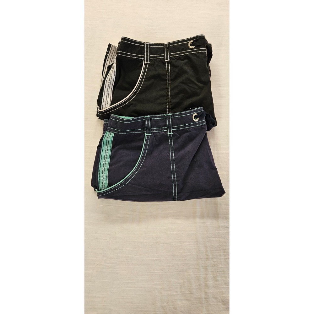SJB Womens Board Shorts Bundle 2 Pairs Black Navy Blue Size L Swim Surf Sport